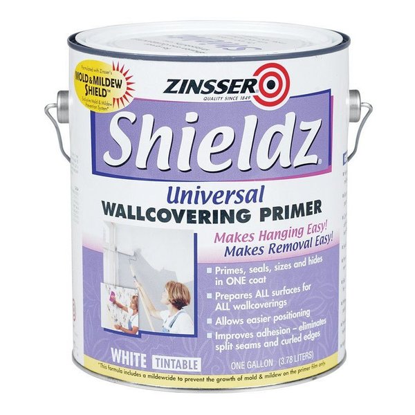 Shieldz Zinsser White FlatMatte WaterBased Acrylic Wallcovering Primer 1 gal 2501